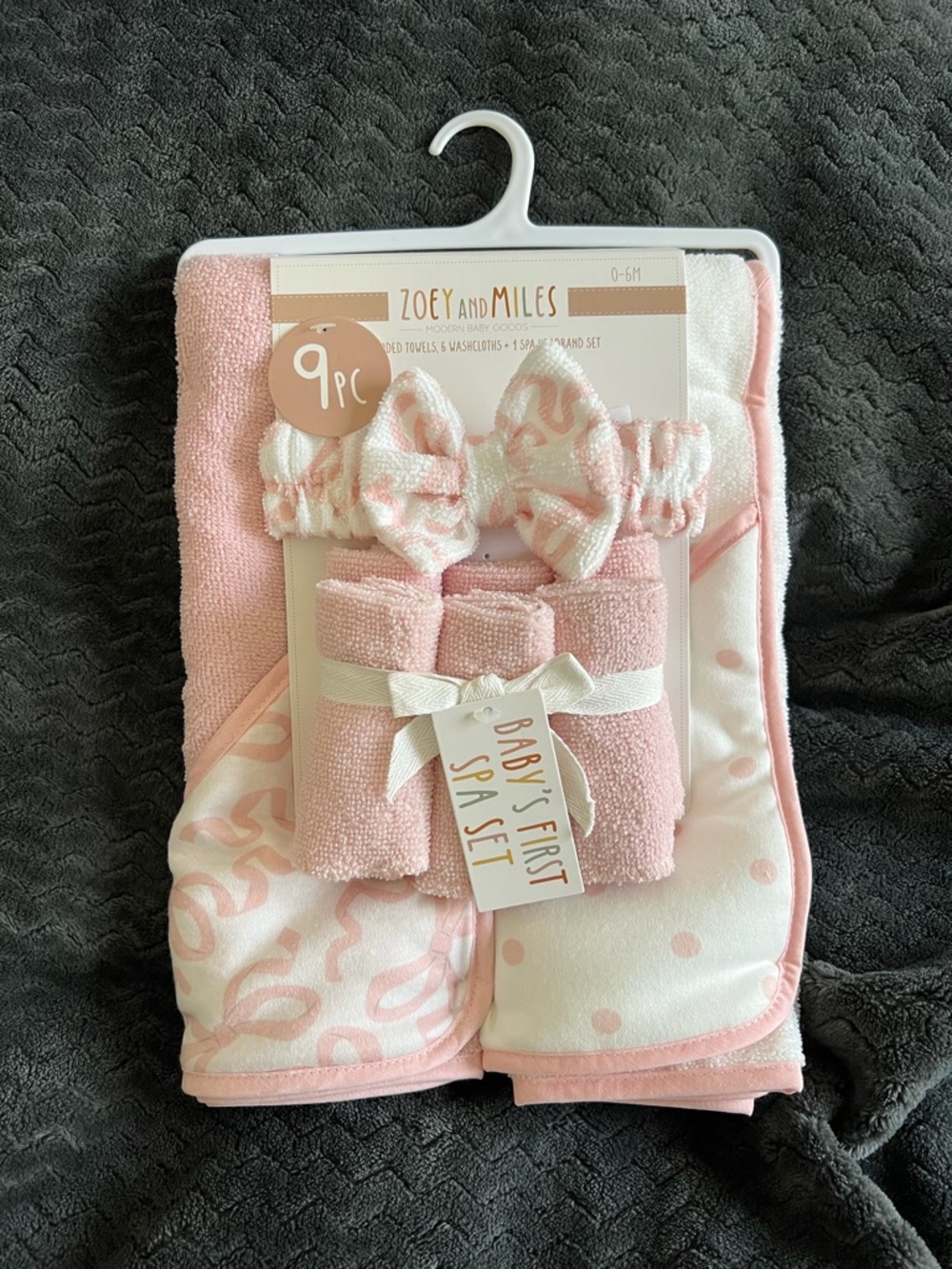 New Zoey and Miles Baby Spa Set - Pink and White 9pc